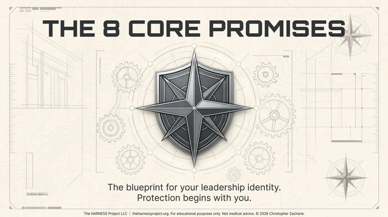 The 8 Core Promises: the blueprint for your leadership identity. Protection begins with you.